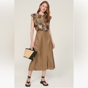 Chufy Dekker Silk Blend Top Floral Chiffon